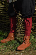 Beenwindsels met visgraatmotief, rood