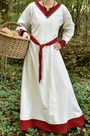 Viking dress Helga, natural-red