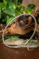 Torque viking avec têtes de corbeaux, bronze argenté