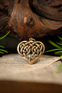 Pendentif cœur celtique, bronze