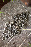 Renesansowe zapięcie do płaszcza, posrebrzany brąz