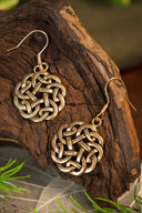 Celtic earrings knot, bronze
