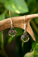 Earrings Gotland mountain crystal, silvered bronze