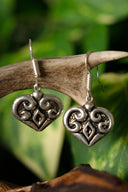 Magyar earrings, silvered bronze