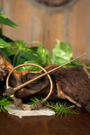 Viking thistle fibula large, bronze