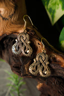 Viking earrings Midgard snake, bronze