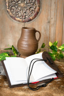 Notesbog med læderomslag, brun, M