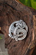 Vikingadrakhänge, försilvrad brons