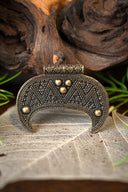 Rusvik lunula amulett, stor, brons