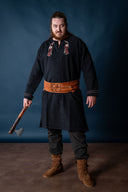 Wikinger Tunika Hugin und Munin, schwarz