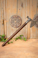 13th century battle ax with hammer blade, Maciejowski Bible, semi-sharp