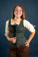 Bodice Ursula, cotton, green