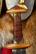 Sutton Hoo Schwert mit Emaille, halbscharf
