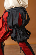 Landsknecht puffy trouser leg Daniel, black, per piece