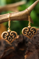 Magyar earrings, bronze