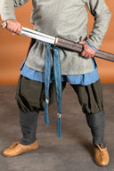 Rusvik vikingebukser Borys, sildebensmønster, oliven/grå, uldmix