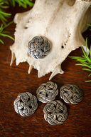 Celtic buttons Tara, set of 5 pieces, silvered