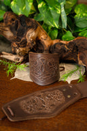 Wikinger Lederarmbänder, braun