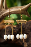 Roman earrings Vienna, gilded metal