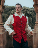 Waistcoat Ismael, ca. 1750-1780, Damast, bordeauxrot