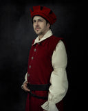 14e eeuwse hoed, Codex Manesse, zwart-rood, wolmix