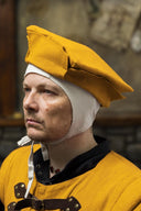 Četvrtasti landsknecht šešir Friedrich, žuta