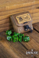 Dice bag with dice set, Druid