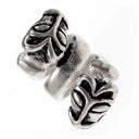 Koralik do brody z głowami wilków, posrebrzany brąz