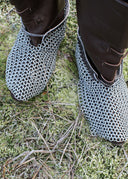 Chain mail sabatons, zinc-plated, 8 mm