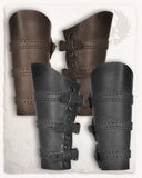 Leather bracers, underarm guards Simon, black