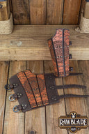 Leather bracers Jittu Jan, brown