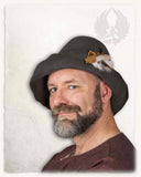 Cappello medievale in feltro Bruno, grigio, misto lana