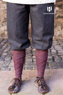 Viking trousers herringbone motif Tilda, black-grey, wool mix