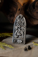 Anglo skandinavisches Riemenende, versilbert