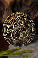 Skivfibula i Urnesstil, mässing