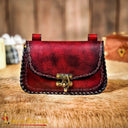 Sorcerer leather bag, red