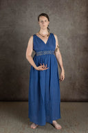 Godinnen jurk Penelope, blauw