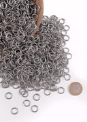 3 kg cynkowanych kółek kolczych, 9 mm