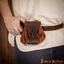 Medieval leather pouch Tristan