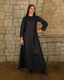 Robe Marita, coton léger, noir