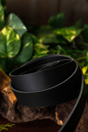 Lederriemen 30 mm 130–140 cm schwarz