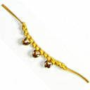 Medieval bell bracelet green, brass