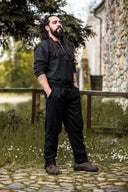 Viking nadrág Jorvik, fekete, gyapjúkeverék