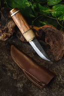 Cuchillo vikingo forjado a mano Reykjavik, semi-afilado