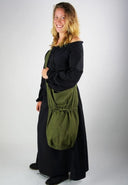 Textile shoulder bag, green