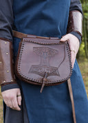 Sac en cuir avec marteau de Thor