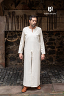 Long undertunic Bernard, natural