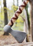 Viking bijl, type F, gegraveerd, semi-scherp