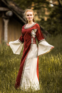 Cleena-mekko kerma-punainen