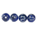 Viking glass beads, Gotland, blue, 3 pieces